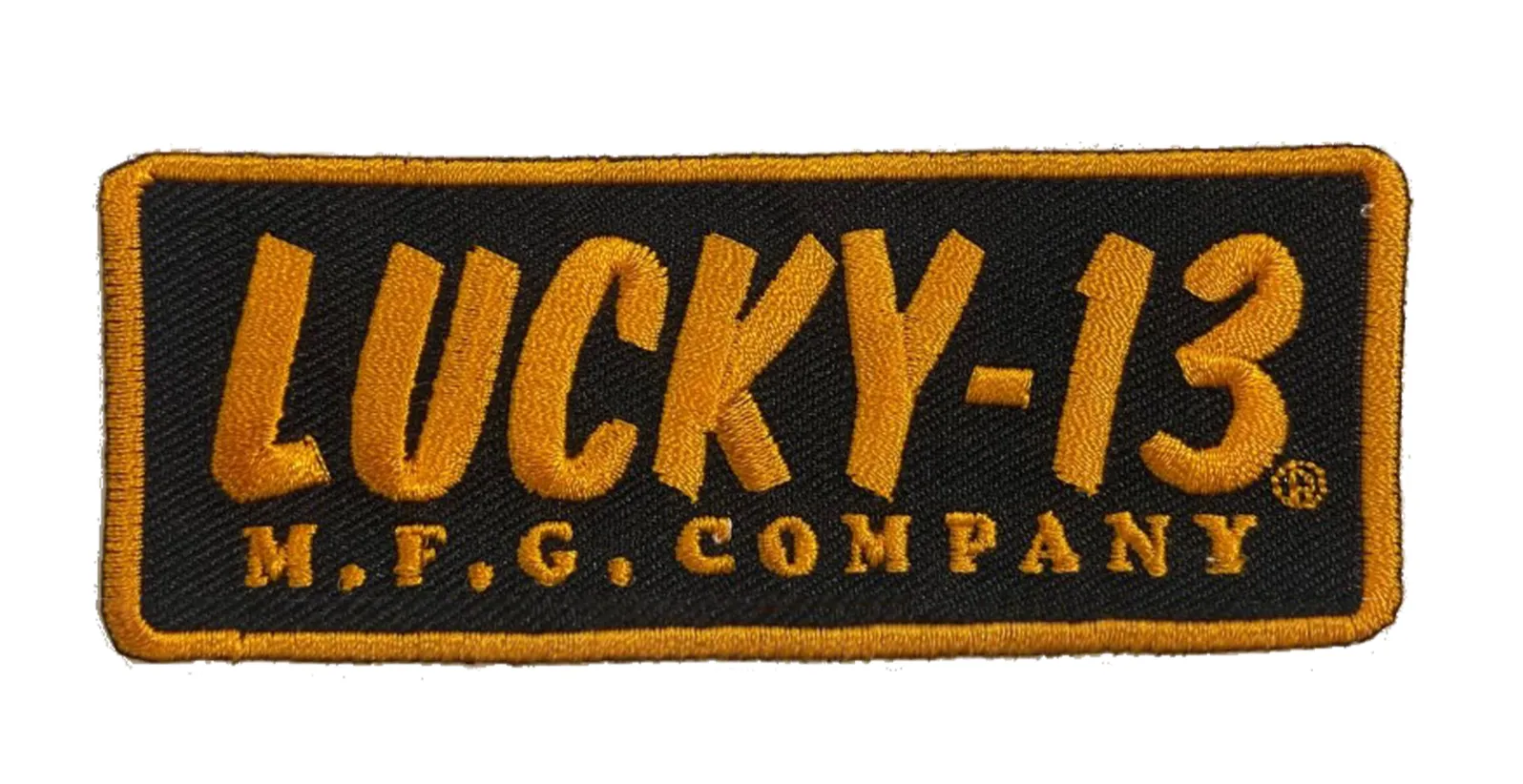 The LUCKY 13 MANUFACTURING CO. Patch - BLACK/GOLD