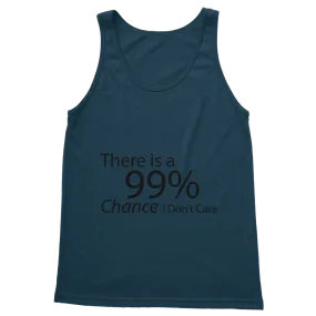 There is a 99% Chance I Don't Care Text Classic Adult Vest Top