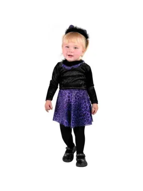 Toddler Purple Cat Girl Dress Costume