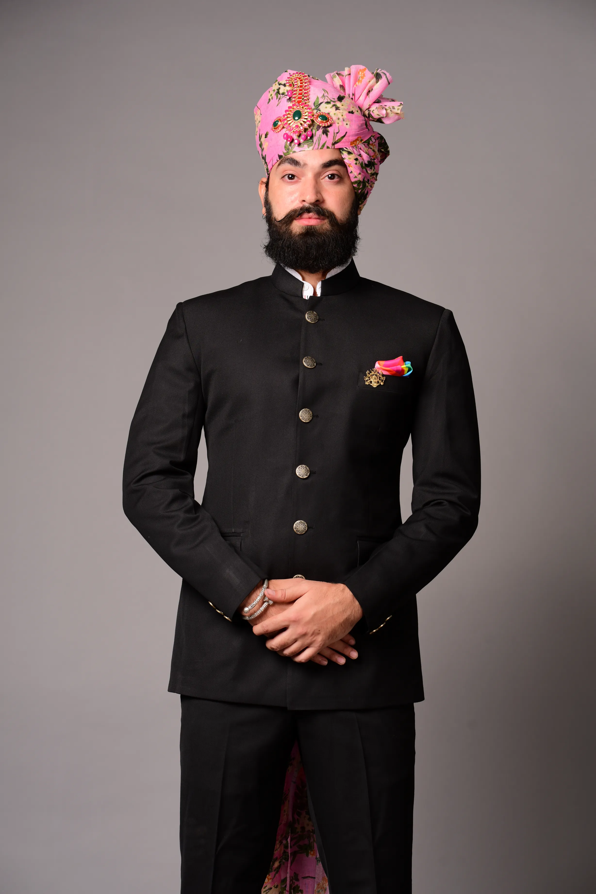 Traditional Black Designer Jodhpuri  Bandhgala Suit |Terry Rayon |Perfect Royal Wedding , Functional wear|