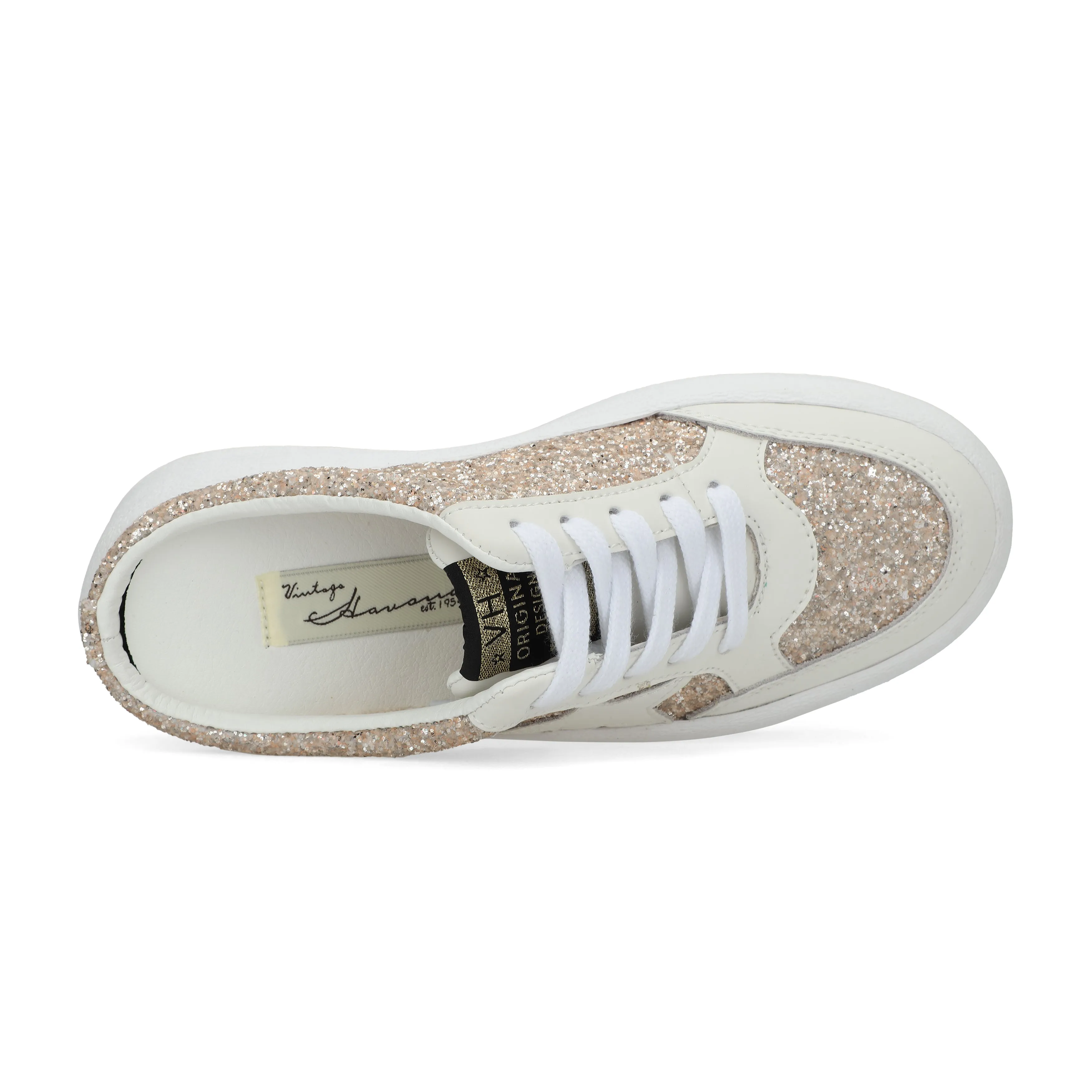 Vintage Havana - Val 5- Open Back White Star Wedged Sneakers