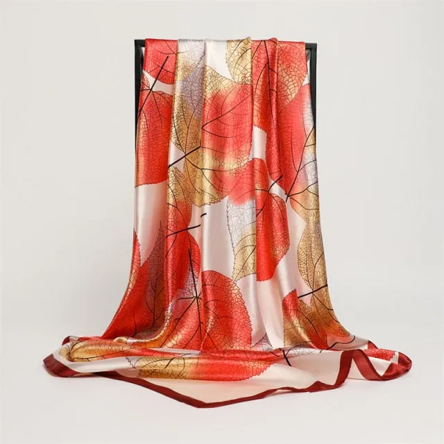 Vintage Style Silk Square Scarf