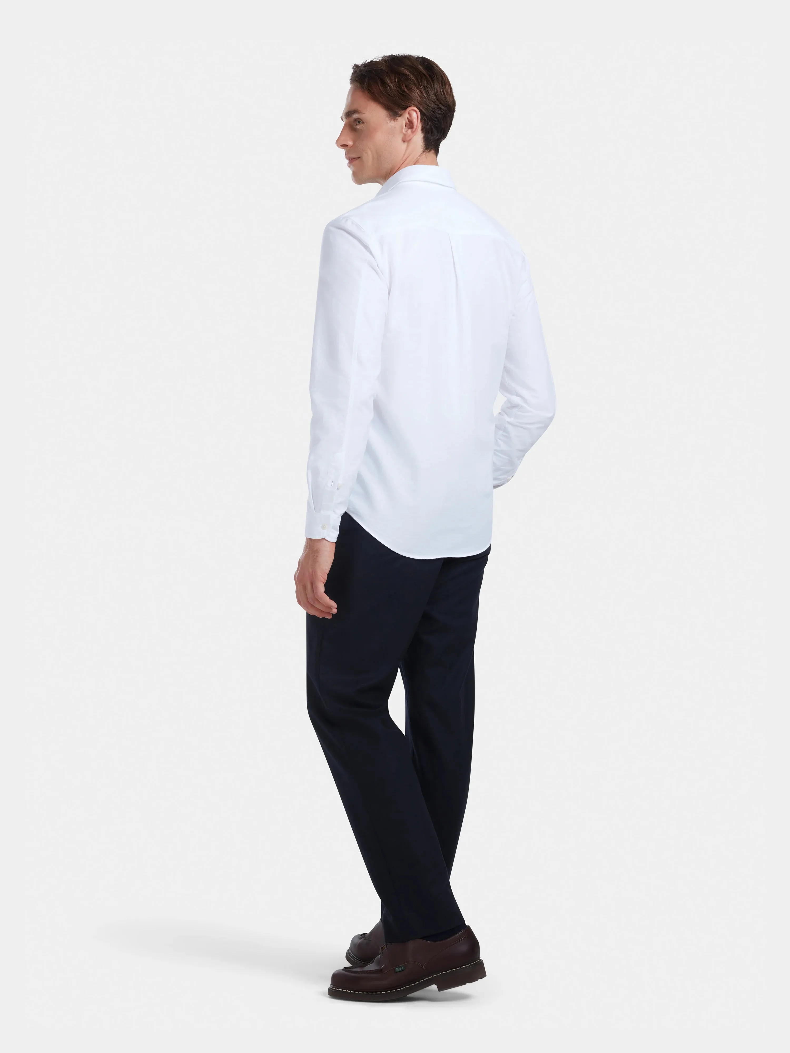 White Oxford Collared Shirt