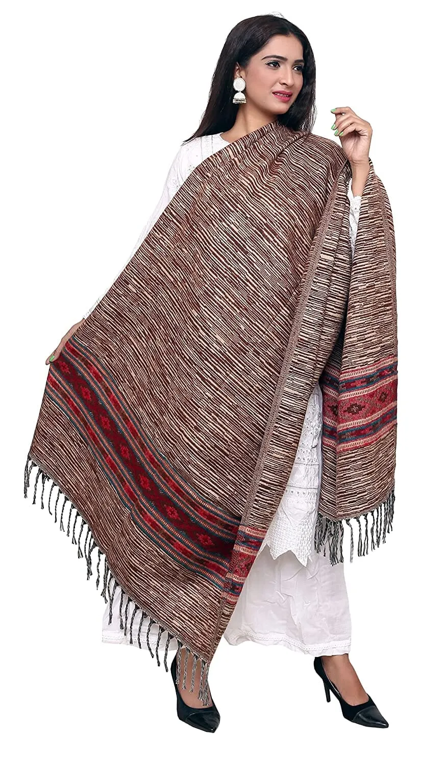 winter brown shawl