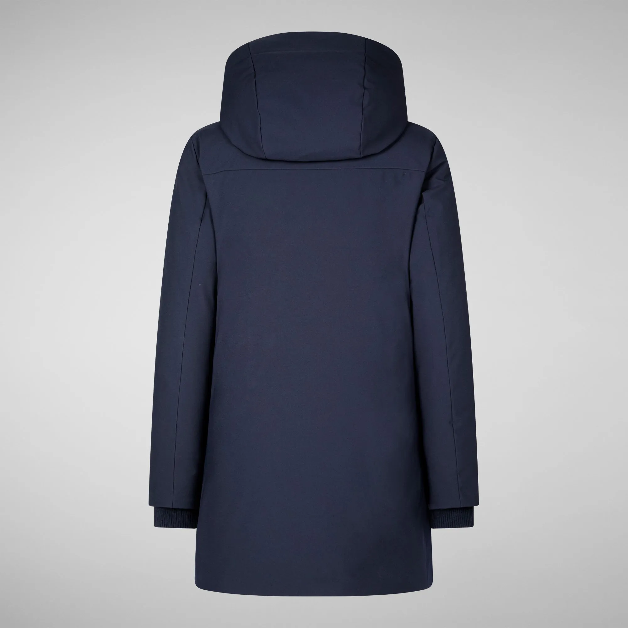 Women's hooded parka Soleil in navy blue