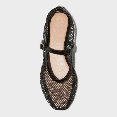 Women's Issa Mesh Mary Jane Ballet Flats with Memory Foam Insole